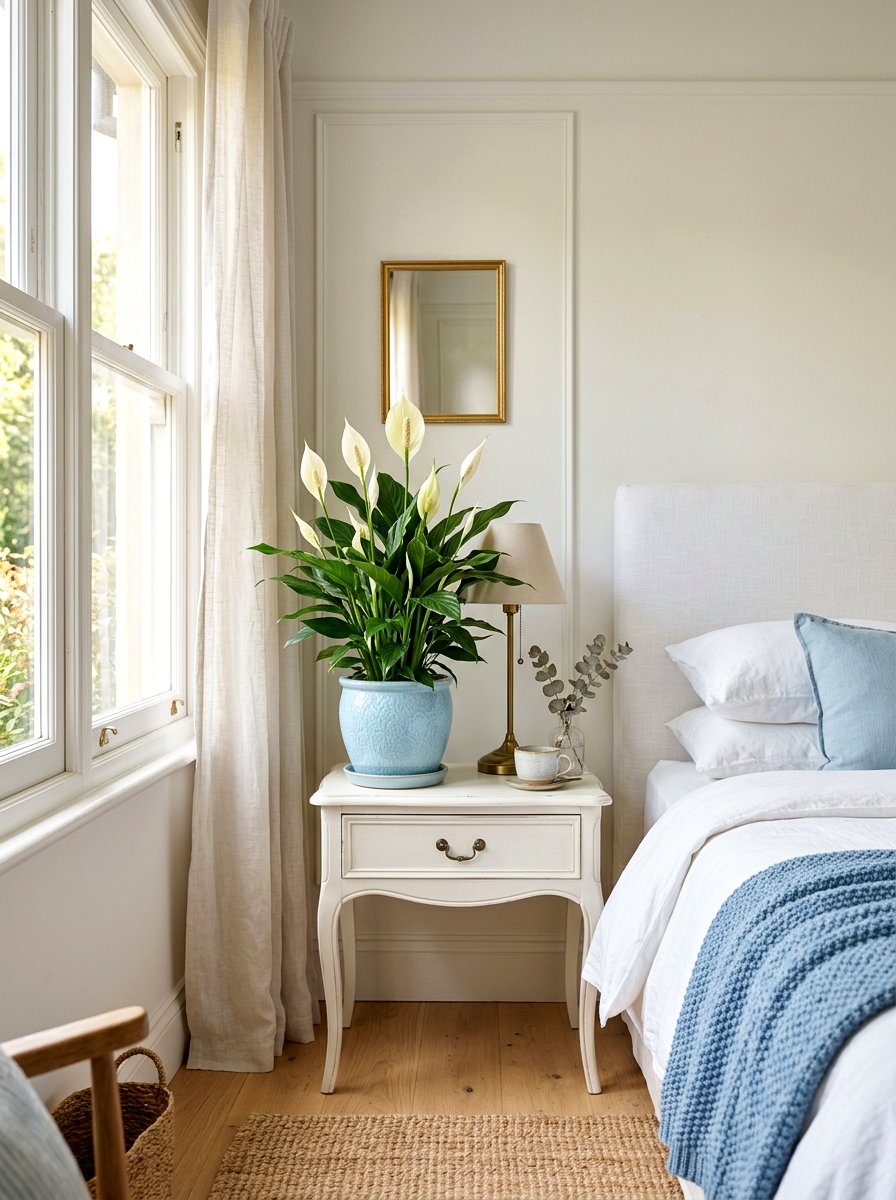 Peace Lily Bedroom Corner - 30 bedroom plant corner ideas