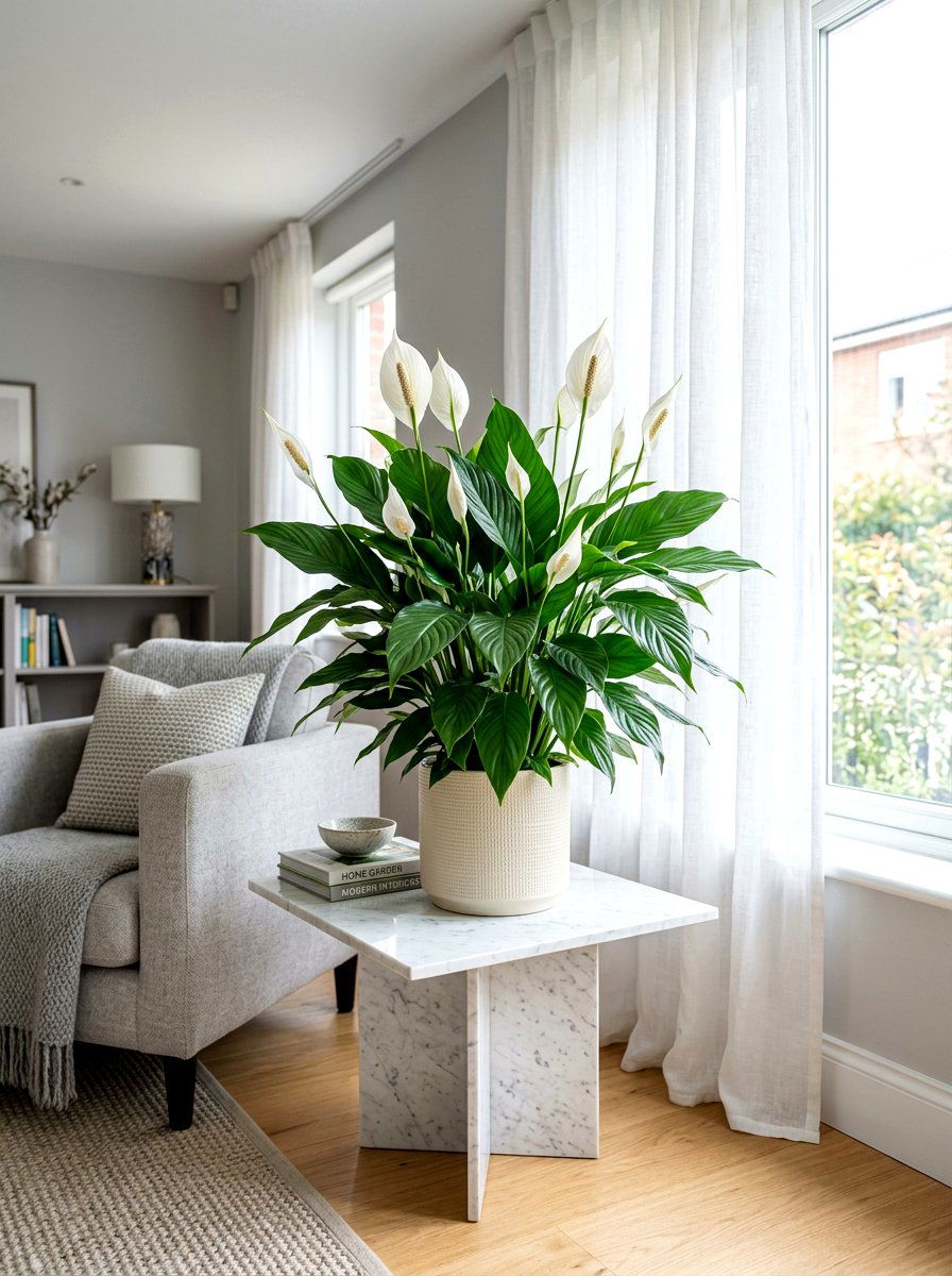 Peace Lily Plant - 30 sunroom plant ideas