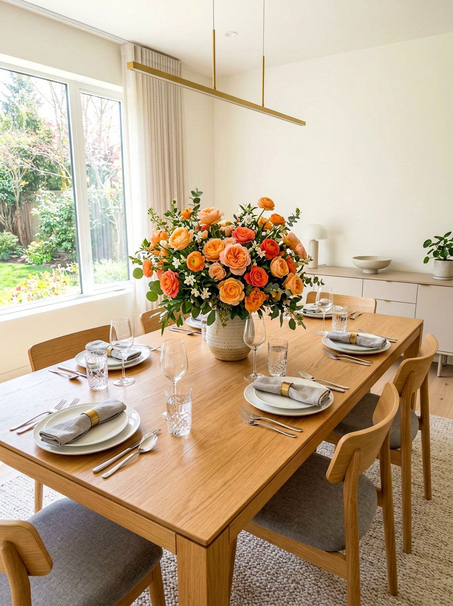 Peach And Apricot Floral Arrangement - 30 apricot table decor ideas