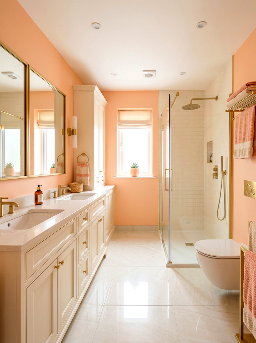 Peach And Cream Bathroom - 30 bathroom color scheme ideas