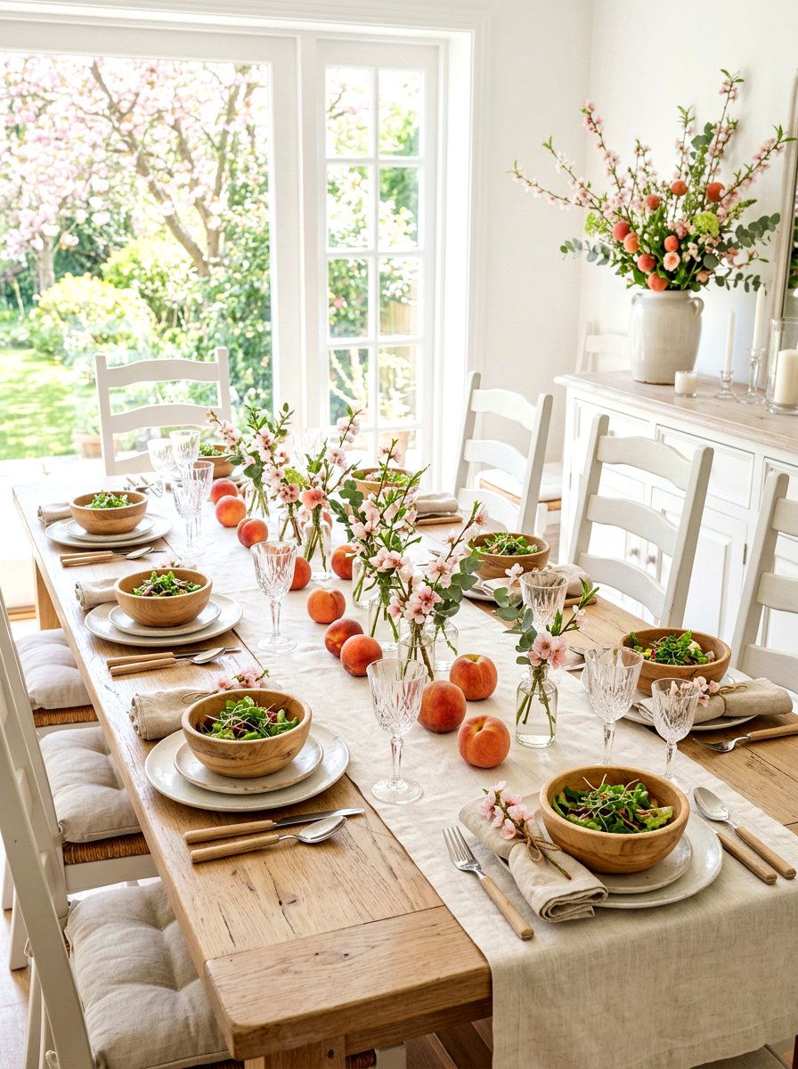 Peach Blossom Spring Luncheon - 30 fruit market tablescape ideas
