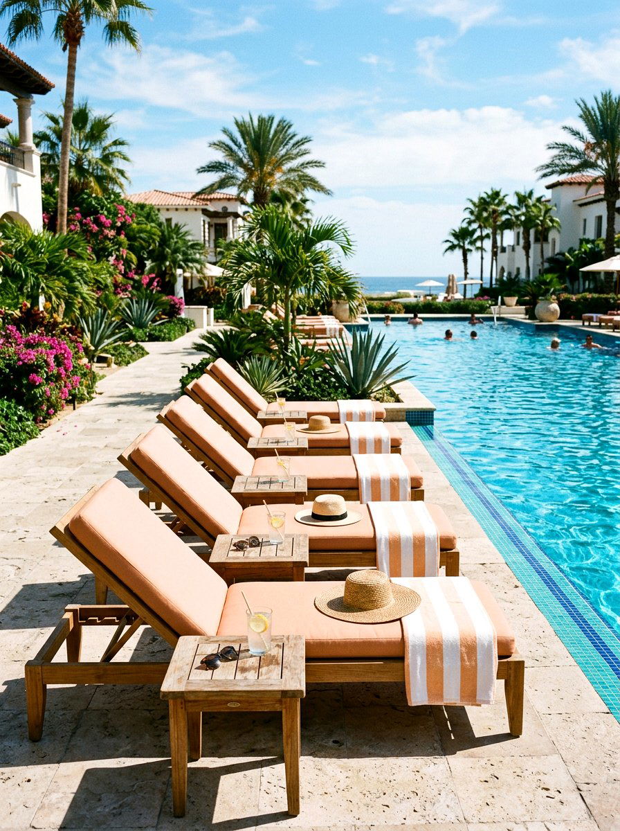 Peach Lounge Chairs - 30 apricot patio ideas