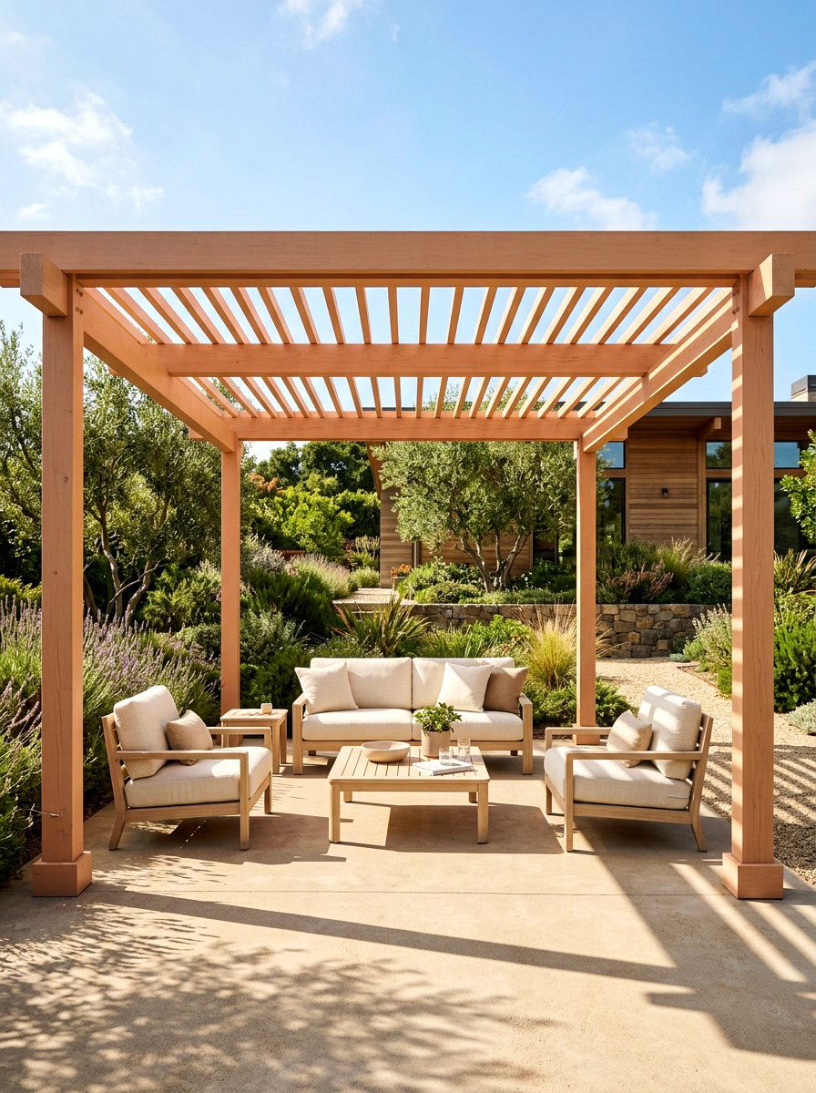 Peach Pergola Wood - 30 apricot patio ideas