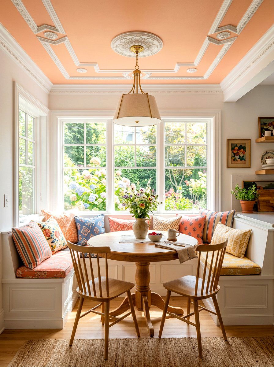 Peach ceiling - 30 painted ceiling ideas