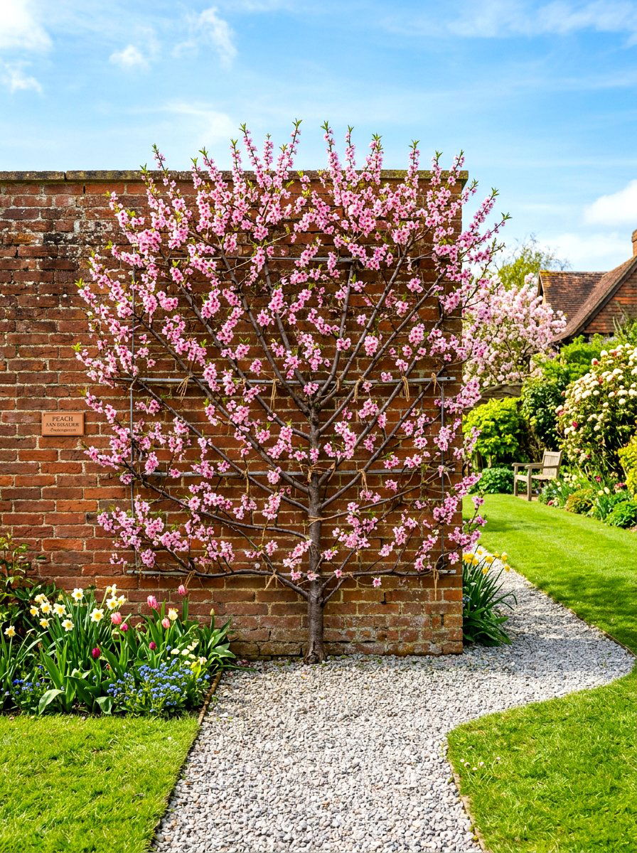 Peach tree espalier - 30 espalier wall garden ideas