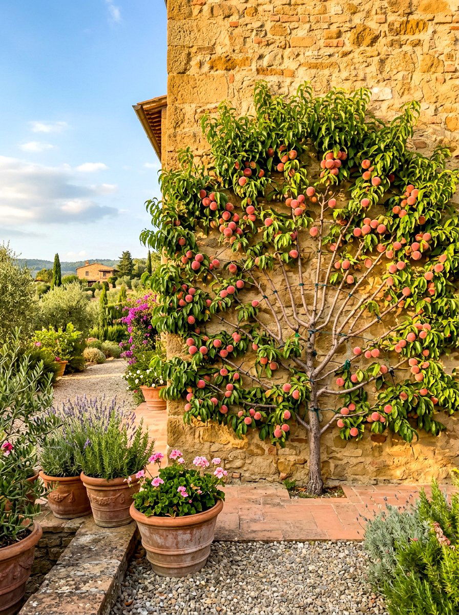 Peach tree fan shape - 30 espalier fruit tree ideas