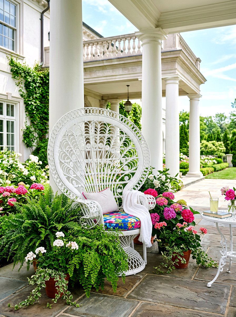 Peacock Style Wrought Iron - 30 vintage iron patio furniture ideas