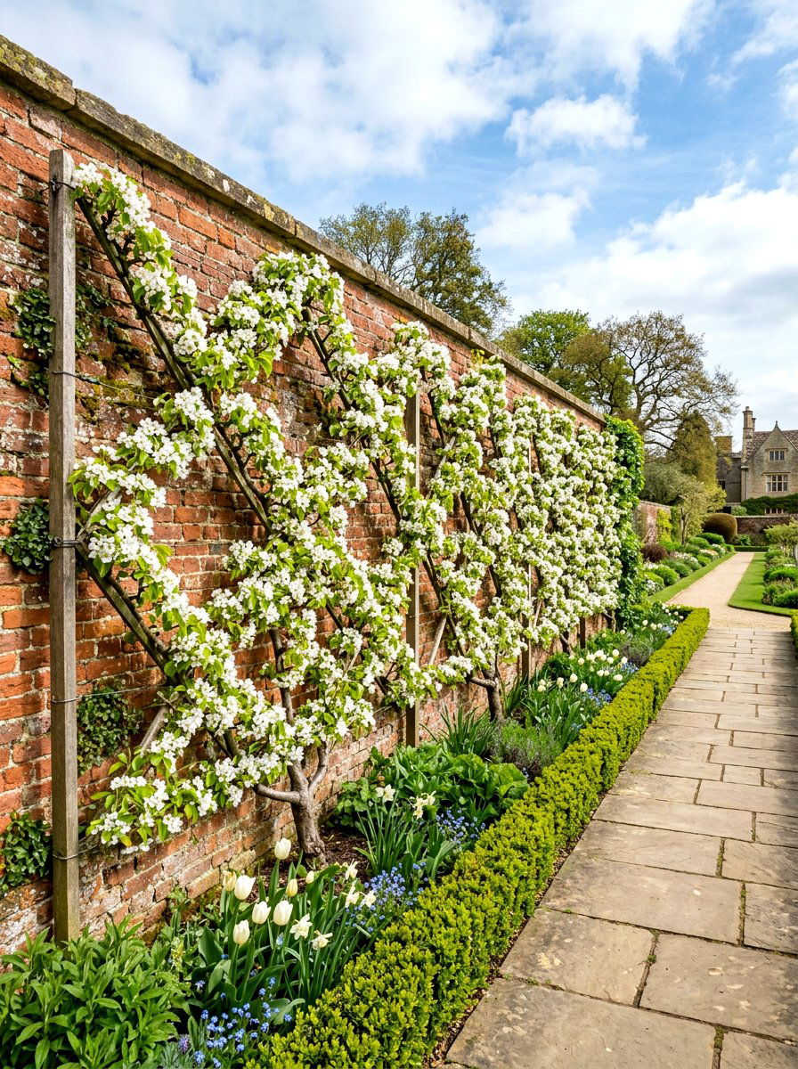 Pear tree Belgian fence - 30 espalier fruit tree ideas