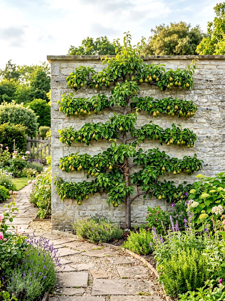 Pear tree espalier - 30 espalier wall garden ideas