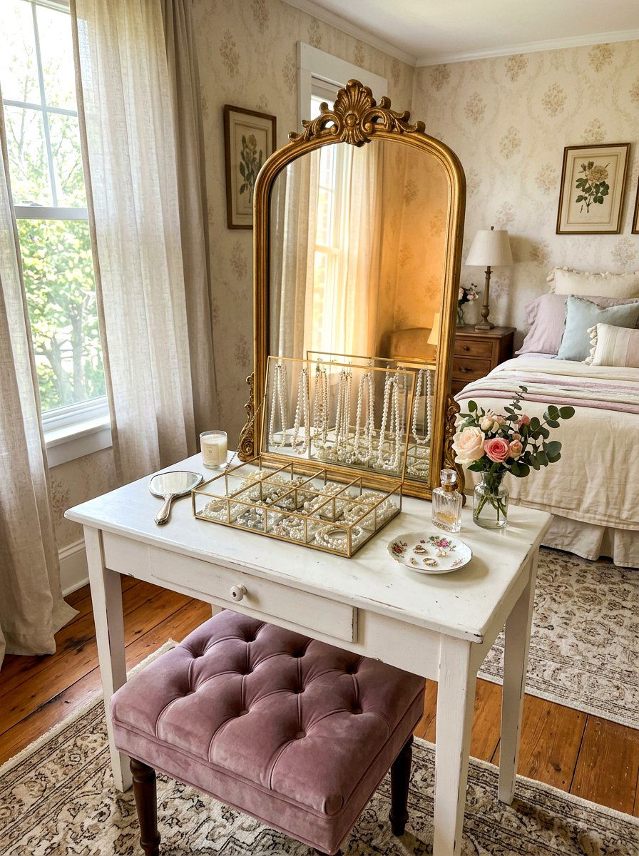 Pearl Jewelry Organizer - 30 coquette room decor ideas