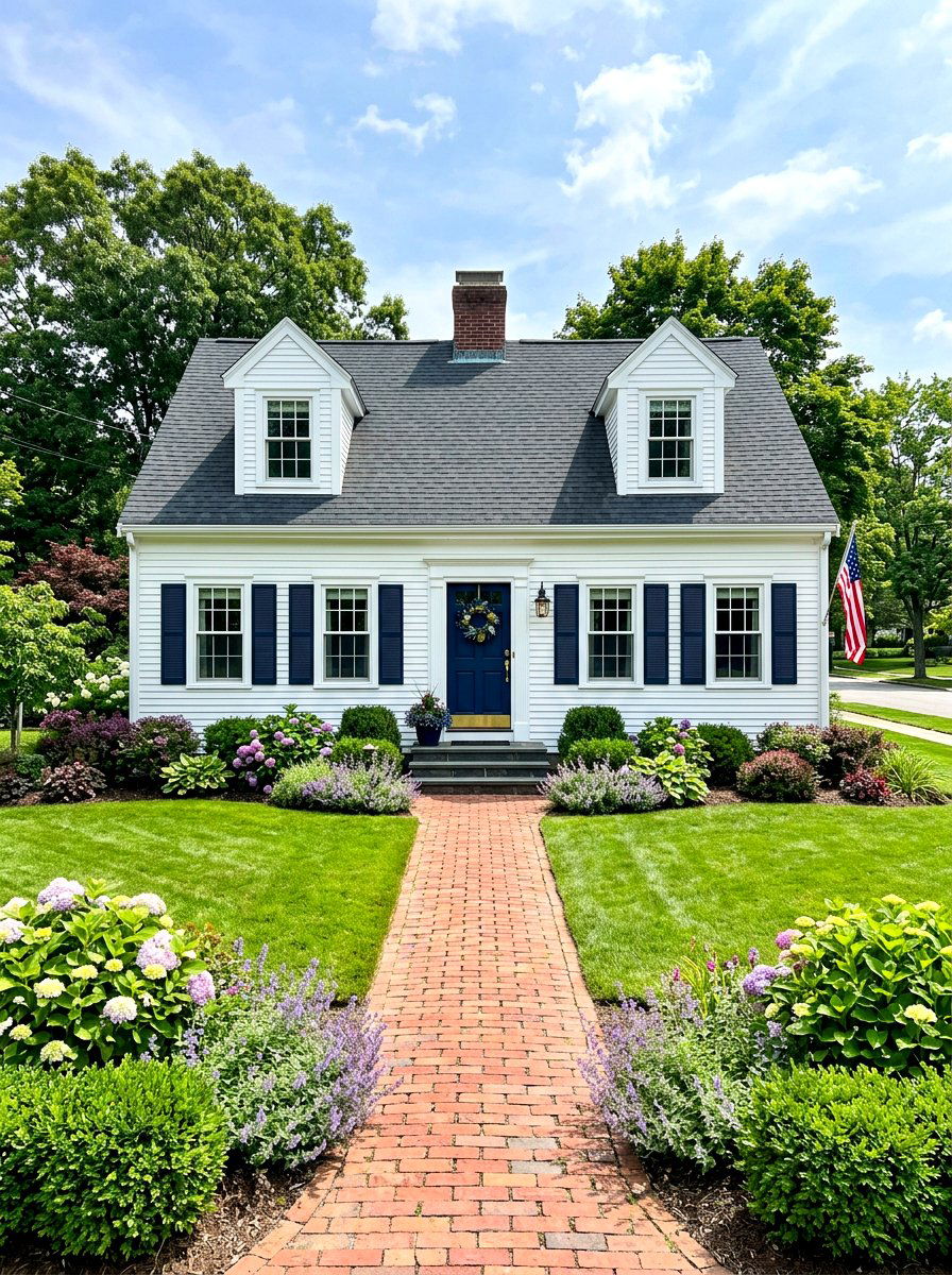 Pearl White Cape Cod - 30 soft white exterior ideas