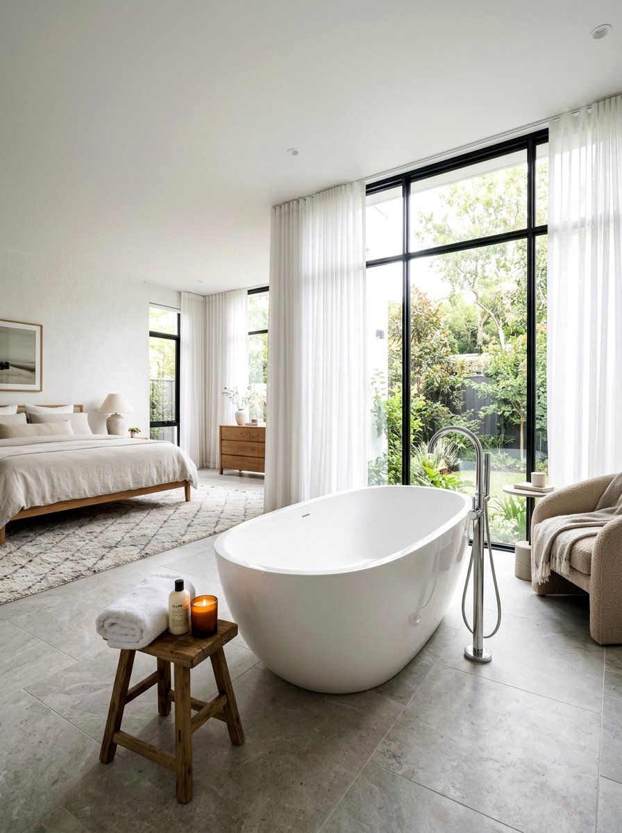 Pearl White Freestanding Tub - 30 pearl white bathroom ideas