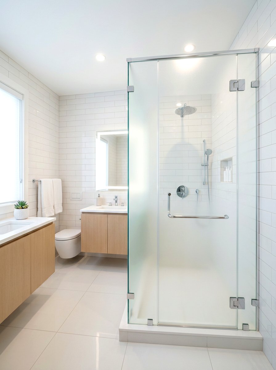 Pearl White Glass Shower - 30 pearl white bathroom ideas