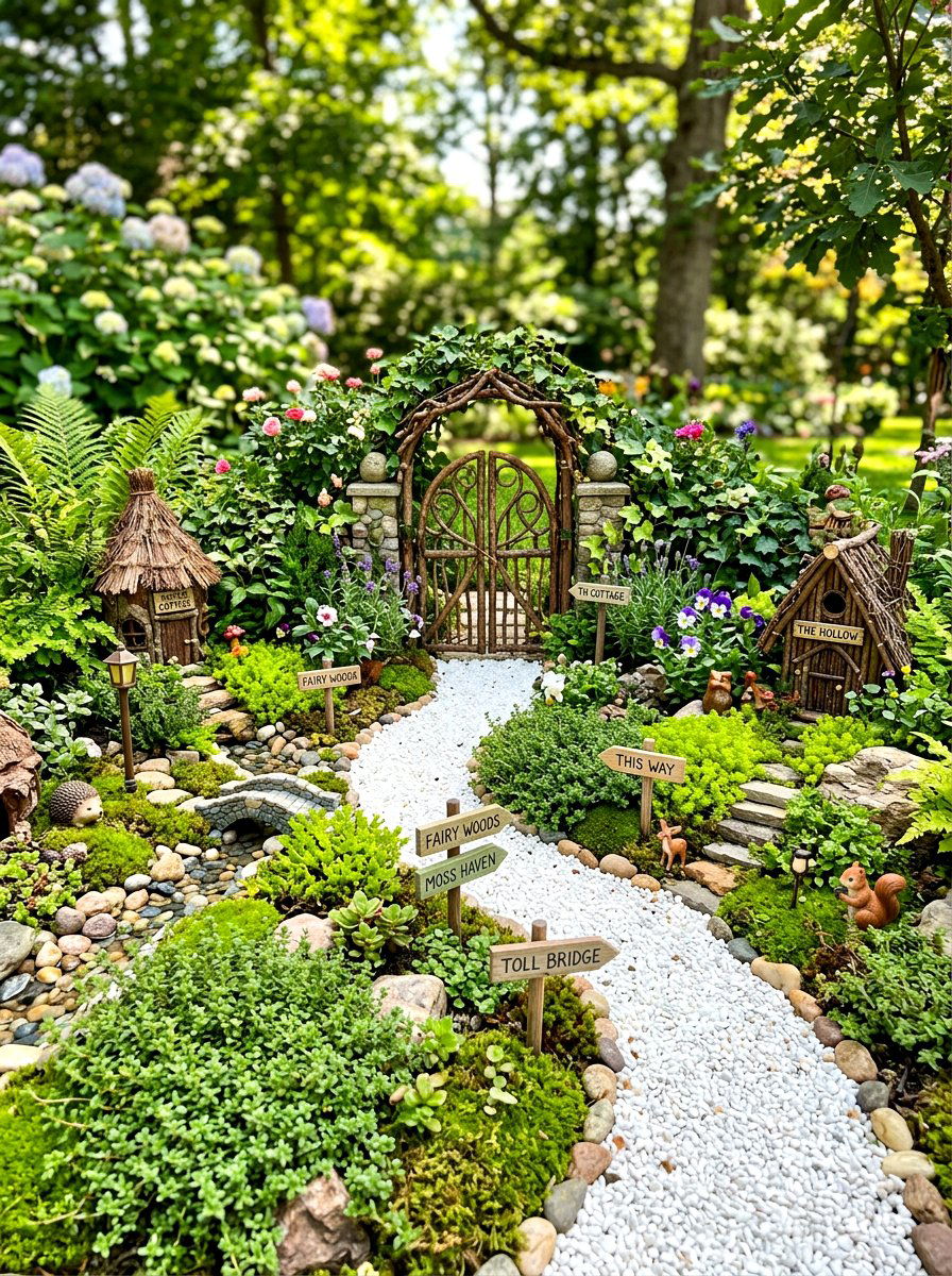 Pebble Path Fairy Garden - 30 fairy garden ideas