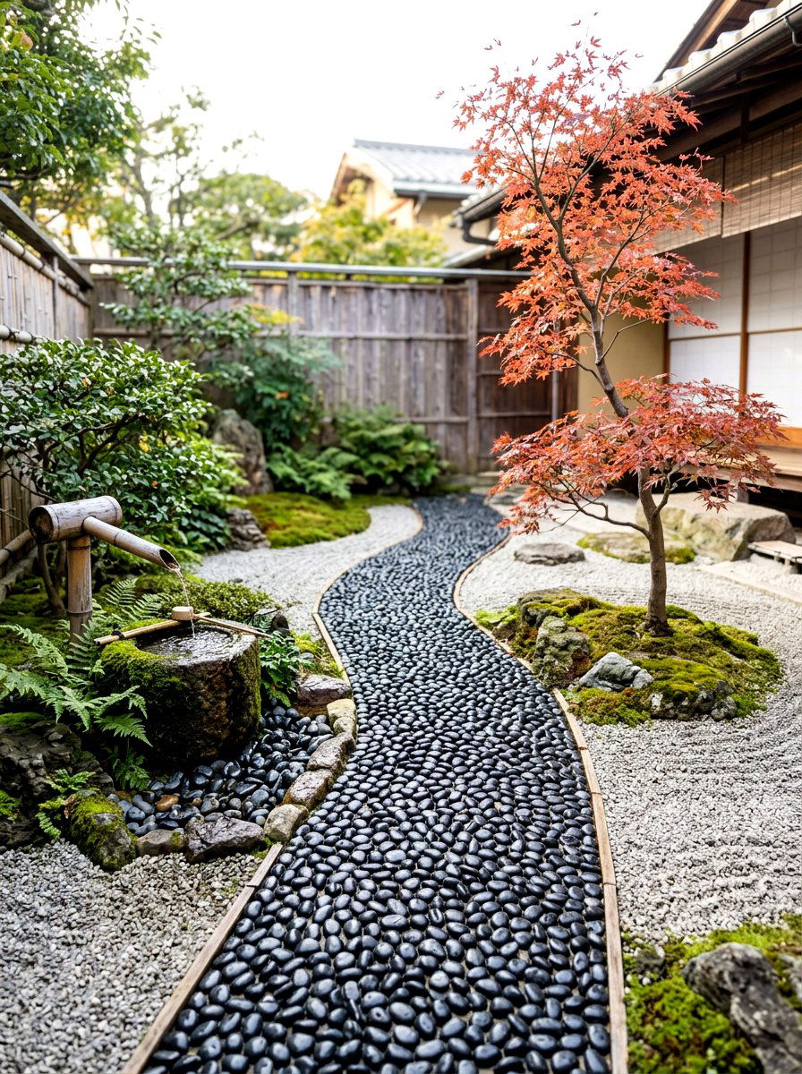 Pebble Path - 30 garden path ideas