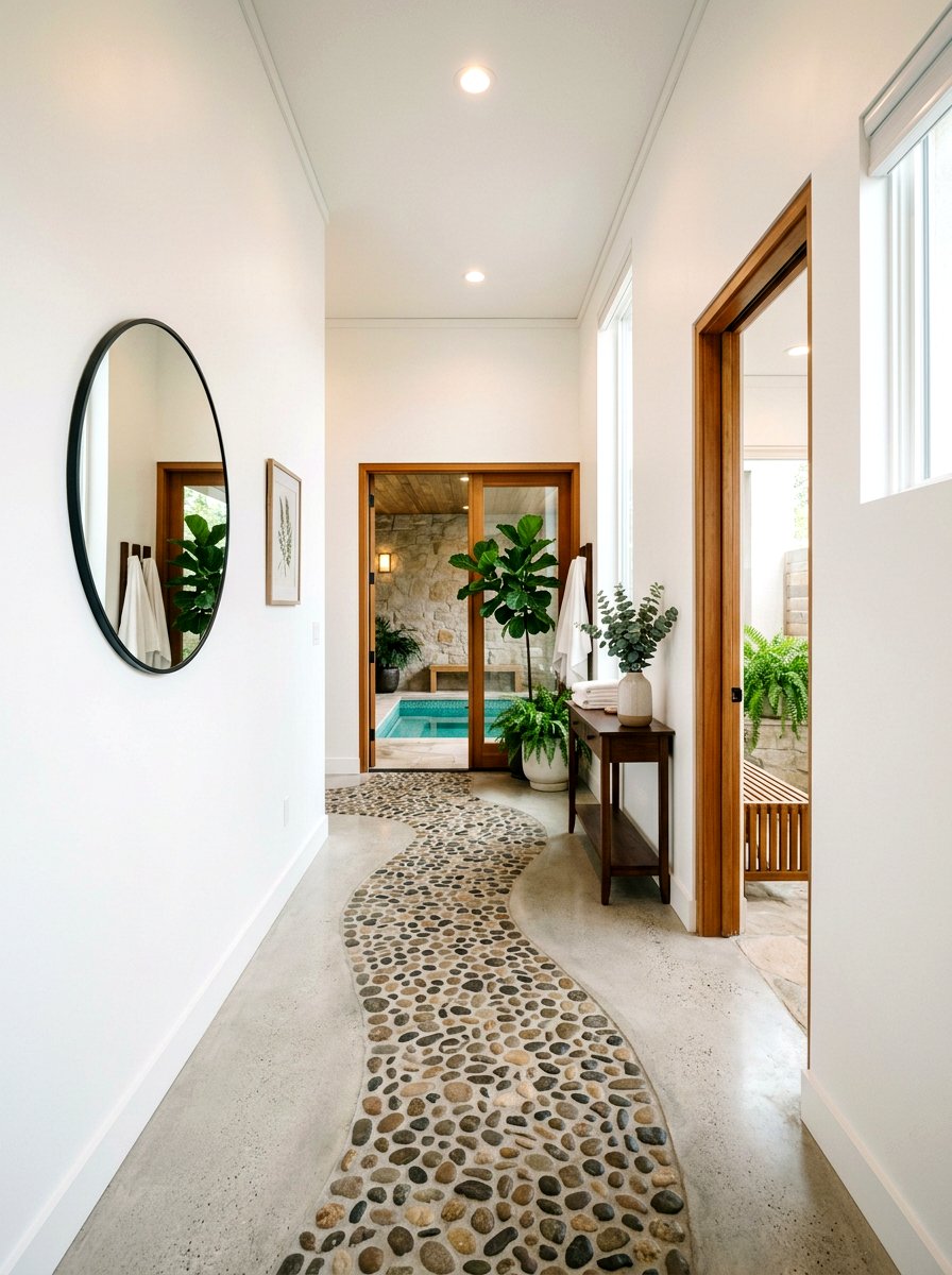 Pebble Stone Massage Path - 30 spa corner ideas