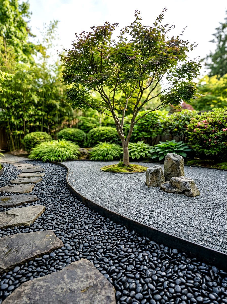 Pebble garden border - 30 garden edging ideas