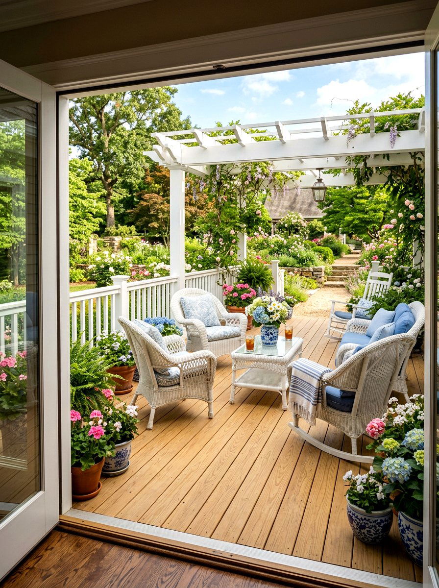 Pecan Deck - 30 wood stain deck ideas