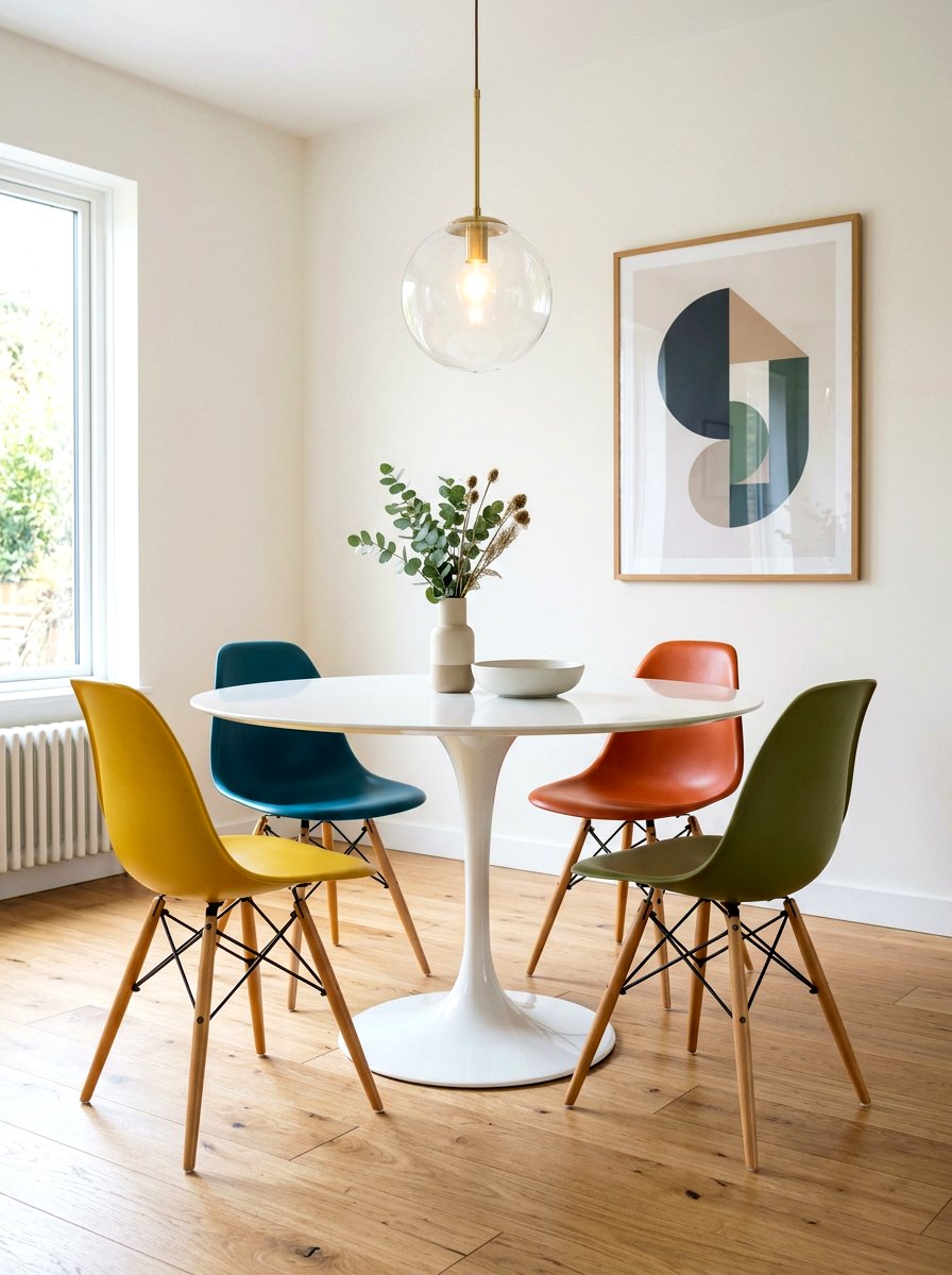 Pedestal Base Dining Table - 30 cafe style dining ideas