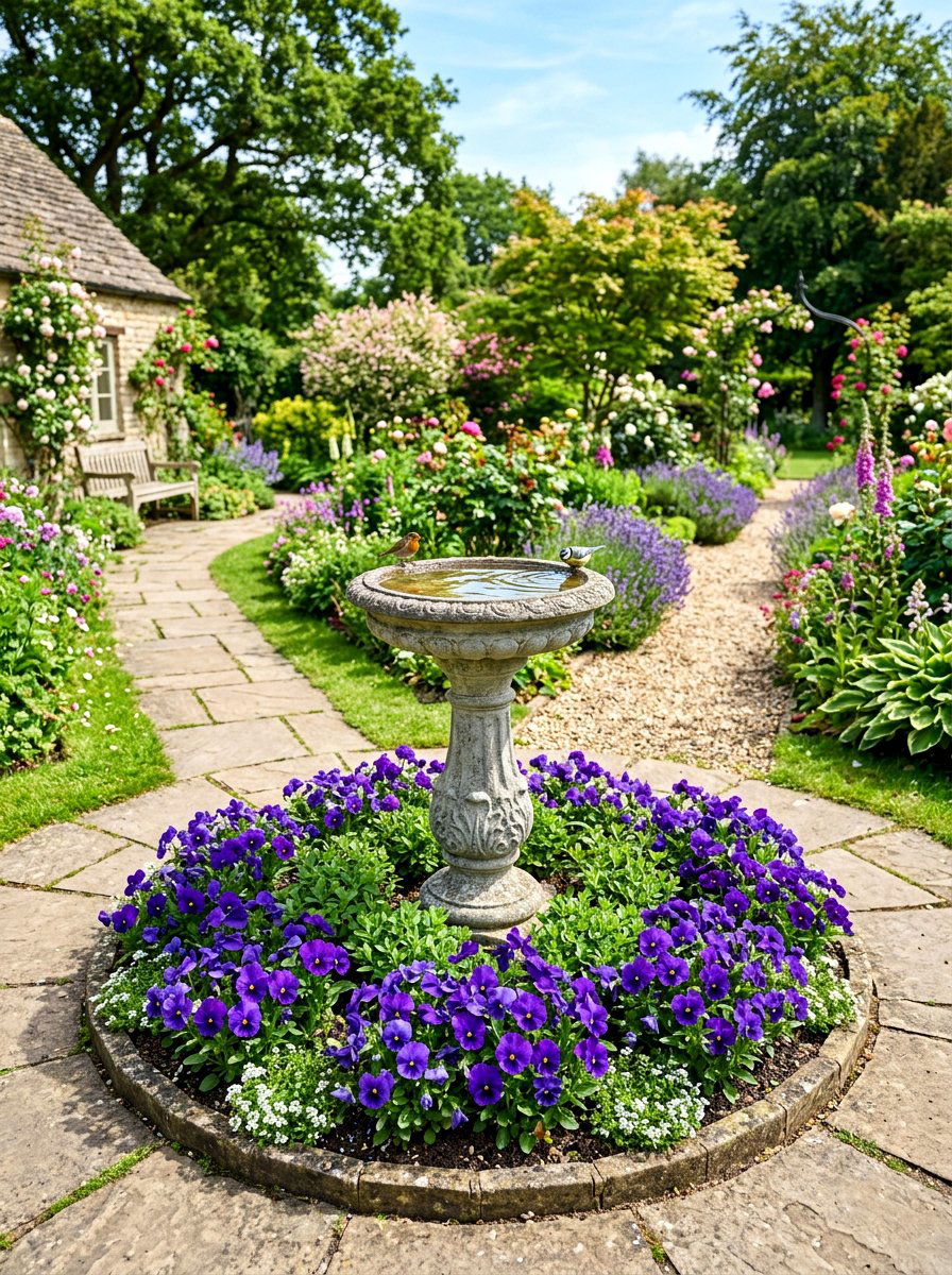 Pedestal Bird Bath - 30 Victorian garden ideas