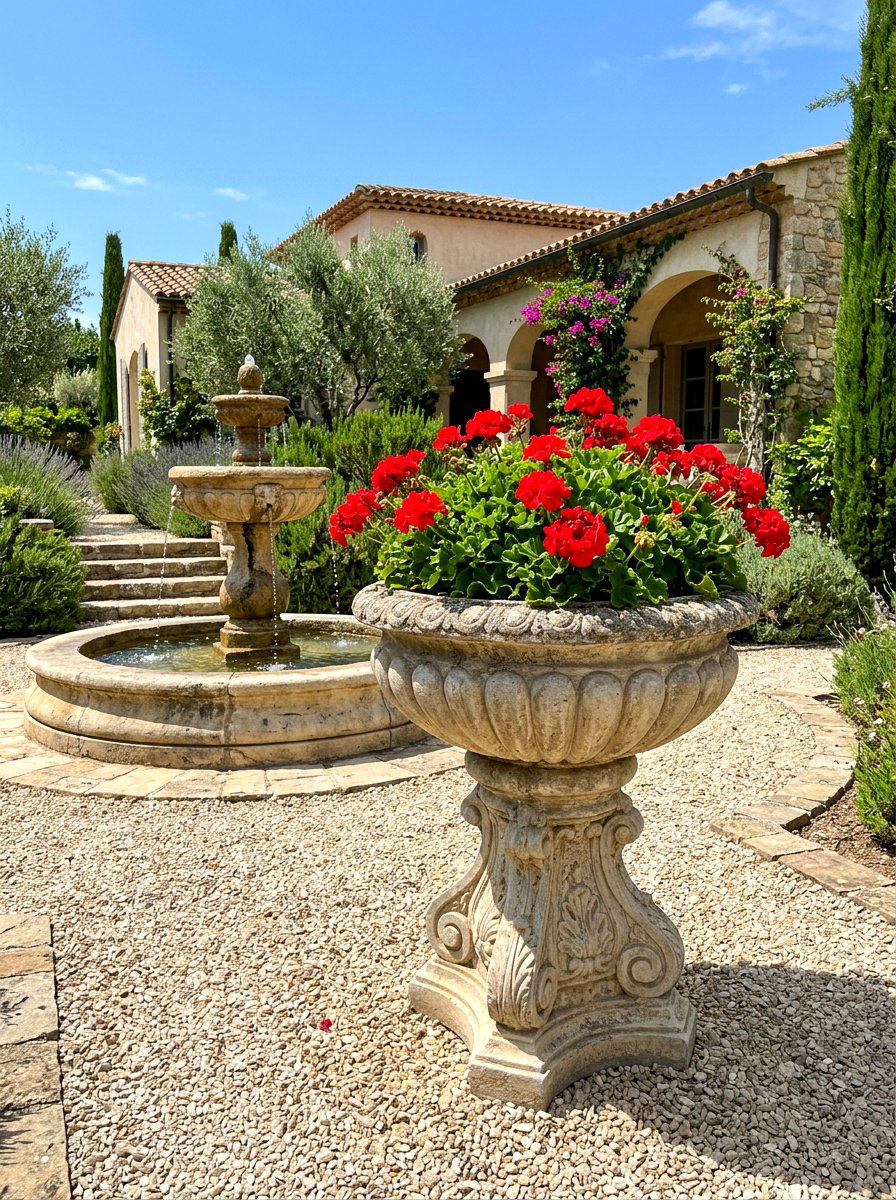 Pedestal Concrete Flower Pot - 30 concrete planter ideas