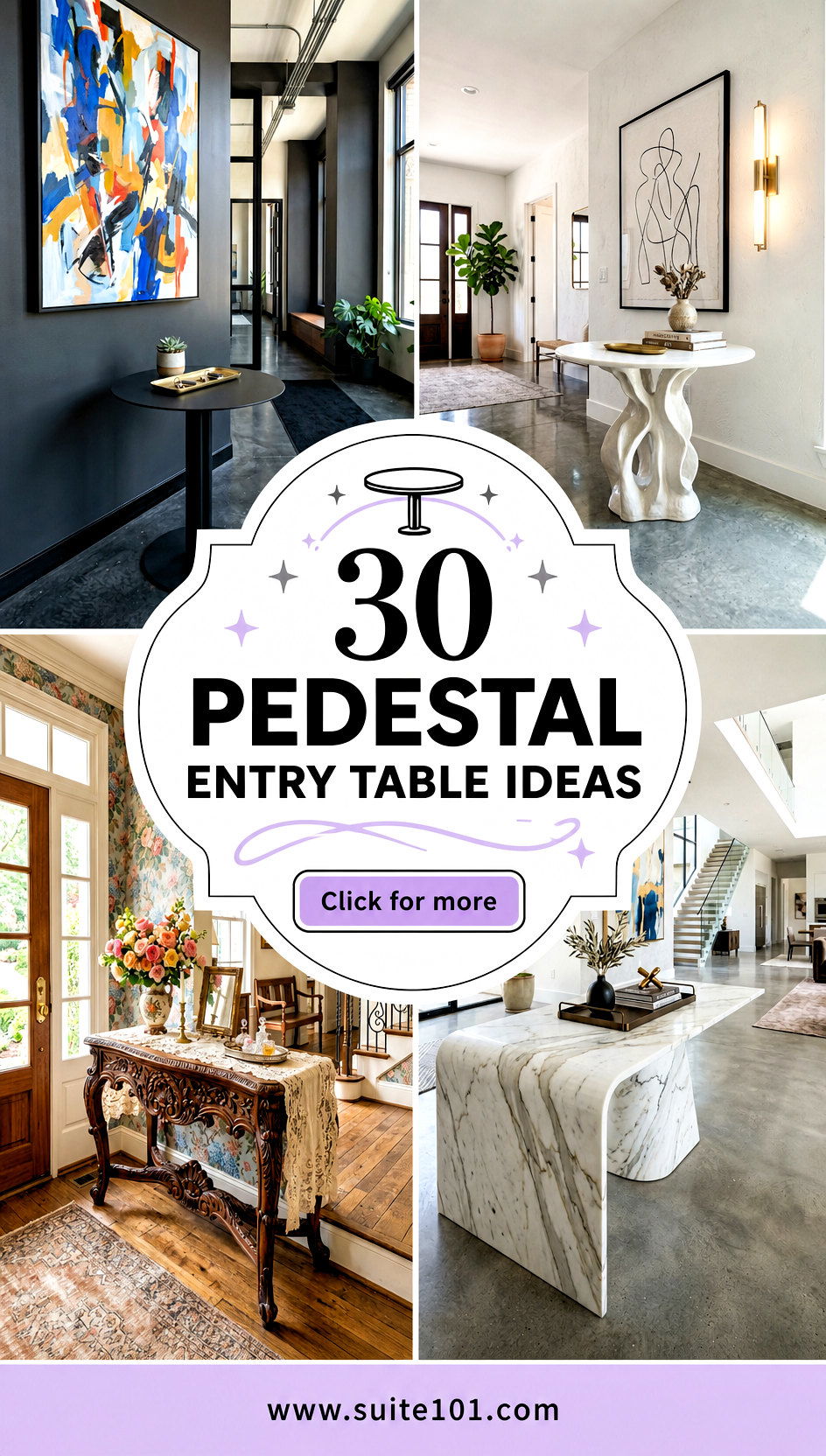 Pedestal Entry Table Ideas 30 Stylish Welcome Spots Every Day - Pedestal Entry Table Ideas: 30 Stylish Welcome Spots Every Day
