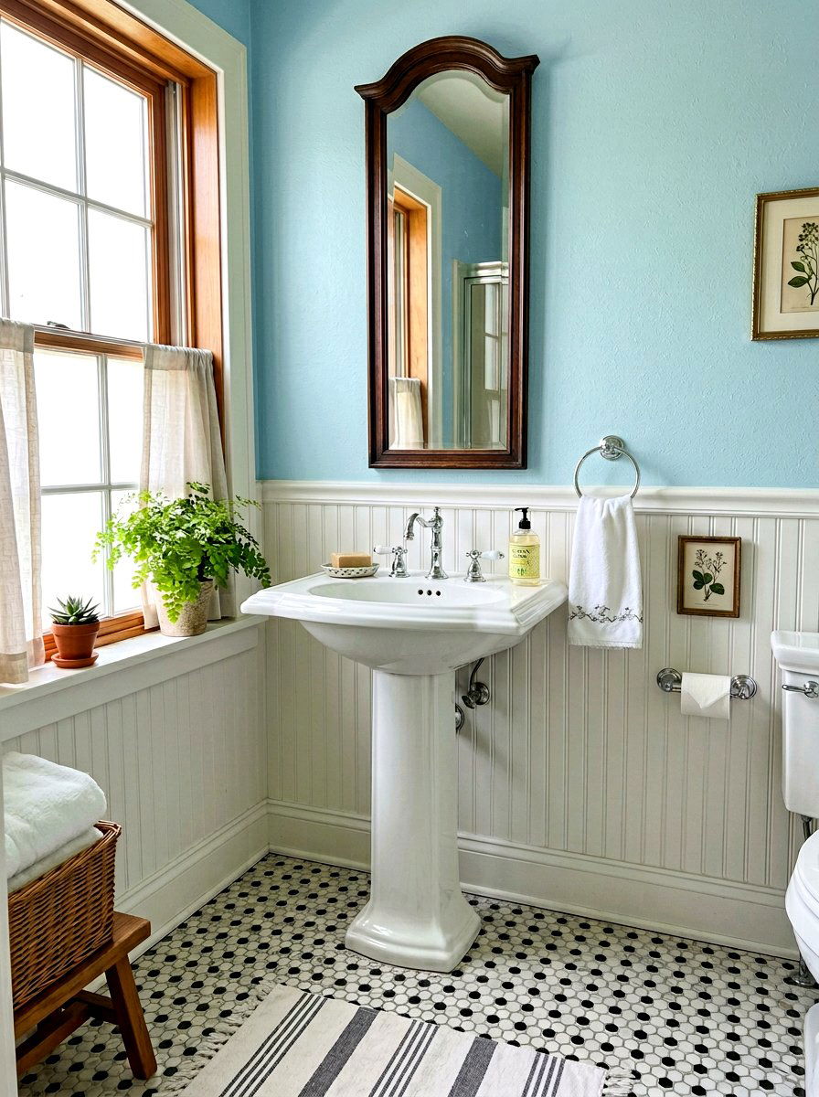 Pedestal Sink Bathroom Layout - 30 tiny apartment bathroom ideas