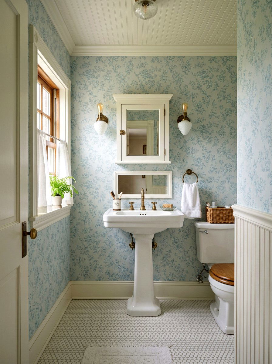 Pedestal Sink Bathroom - 30 guest bathroom ideas