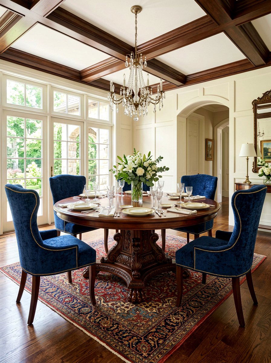 Pedestal Table Base - 30 warm traditional dining room ideas