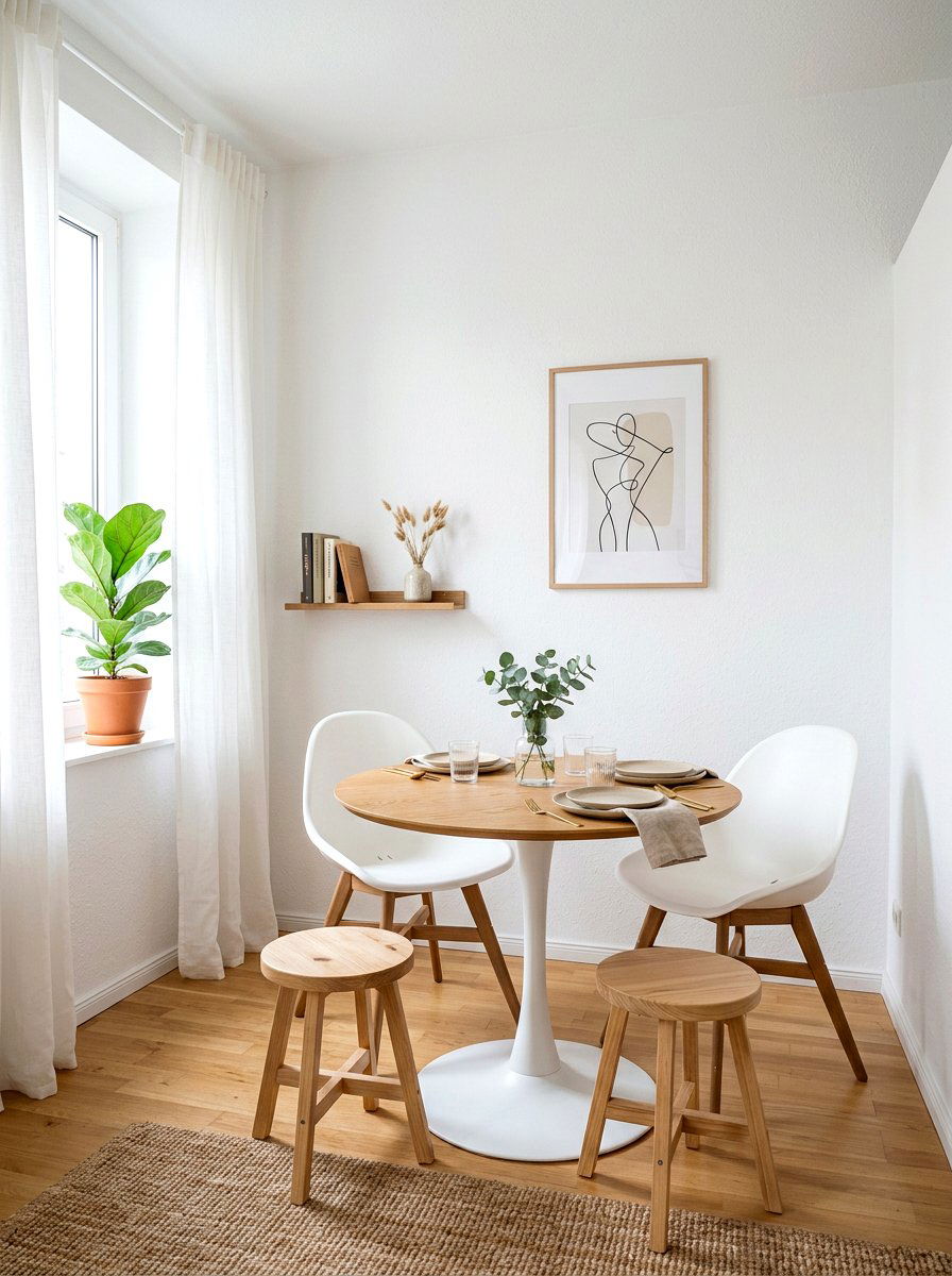 Pedestal Table Mixed Seating - 30 mixed dining seating ideas