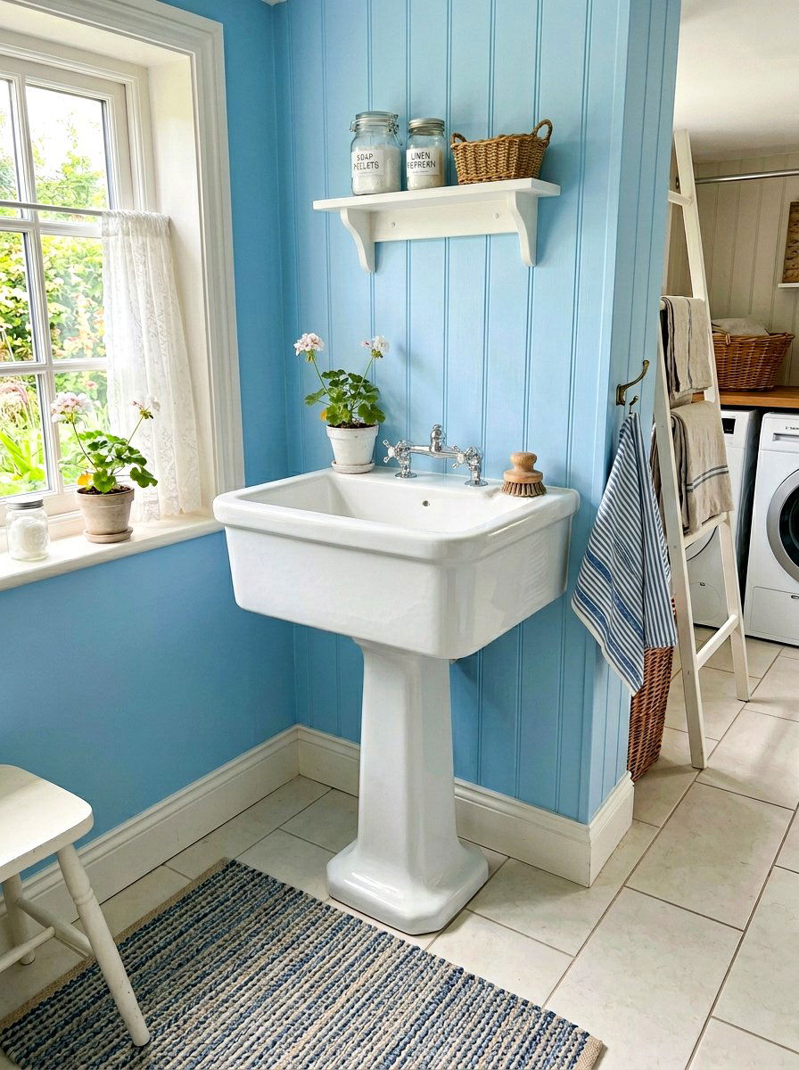 Pedestal Utility Sink - 30 laundry room sink ideas