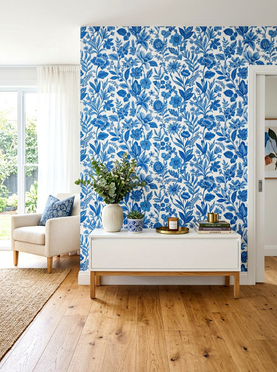 Peel And Stick Wallpaper - 30 apartment entryway styling ideas