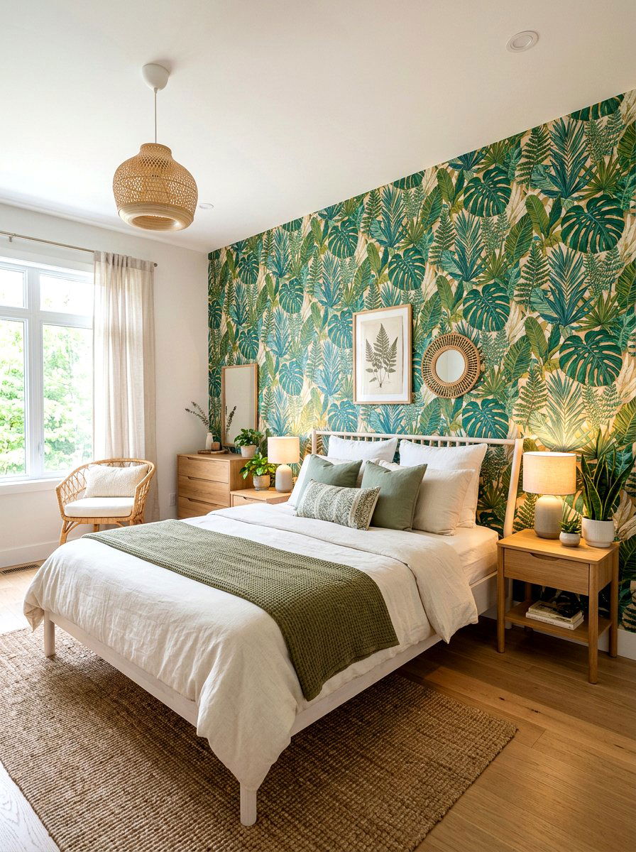Peel Stick Wallpaper Bedroom - 30 renter friendly bedroom ideas