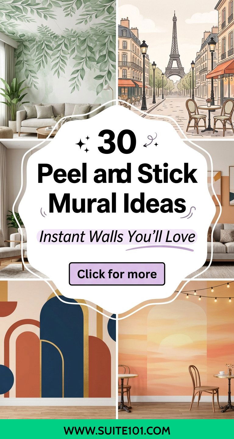Peel and Stick Mural Ideas 30 Instant Walls Youll Adore - Peel and Stick Mural Ideas: 30 Instant Walls You'll Adore