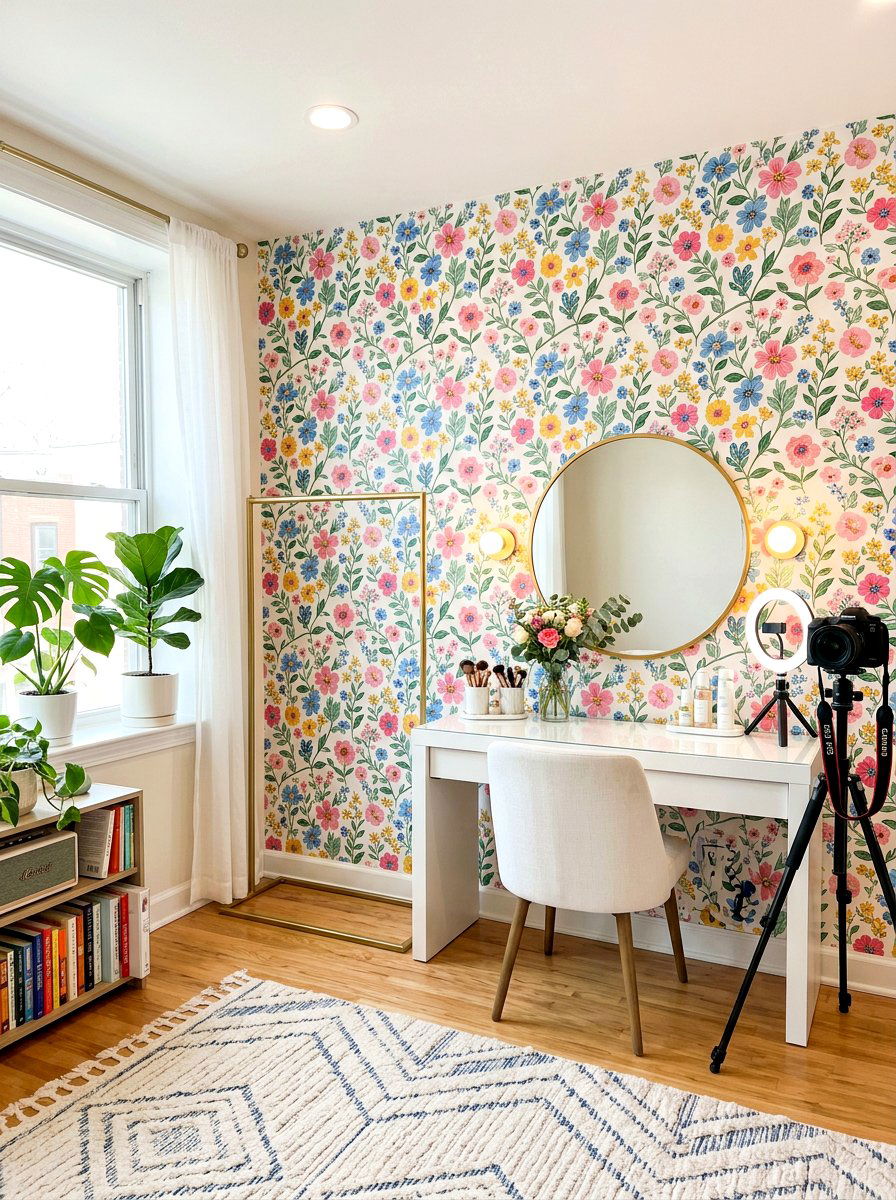 Peel and Stick Wallpaper - 30 home studio backdrop ideas