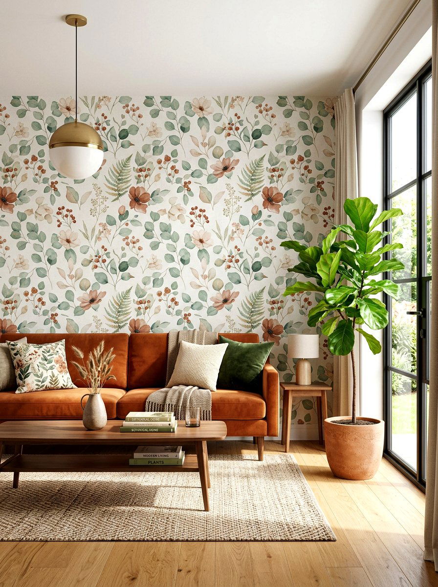 Peel and Stick Wallpaper - 30 renter friendly wall decor ideas
