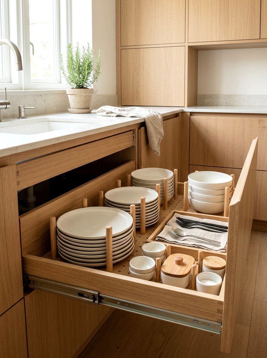 Peg System Drawer - 30 kitchen drawer pantry ideas
