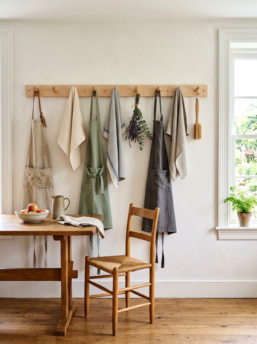 Peg rail organizer - 30 European unfitted kitchen ideas