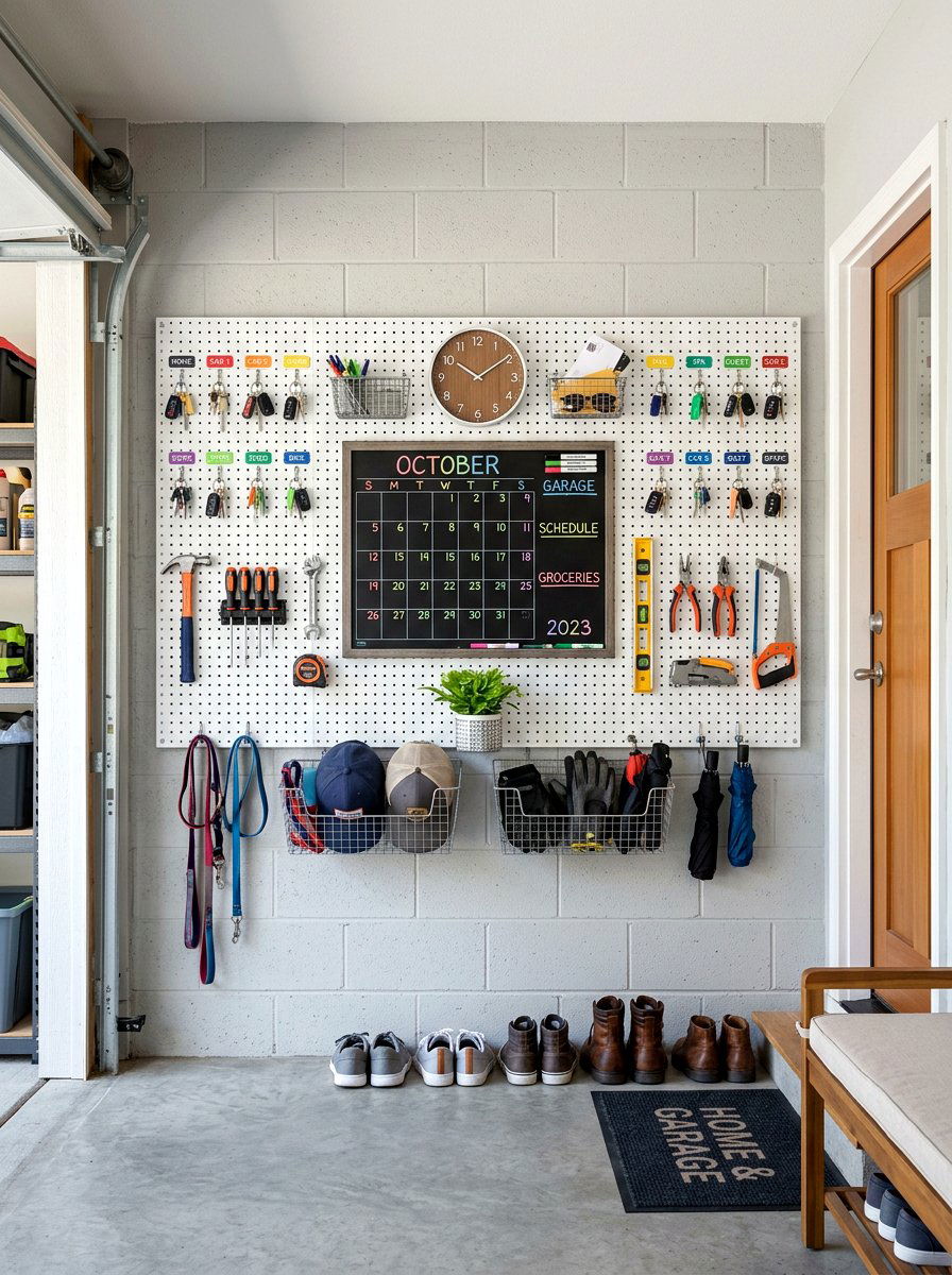 Pegboard Command Center Wall - 30 command center wall ideas