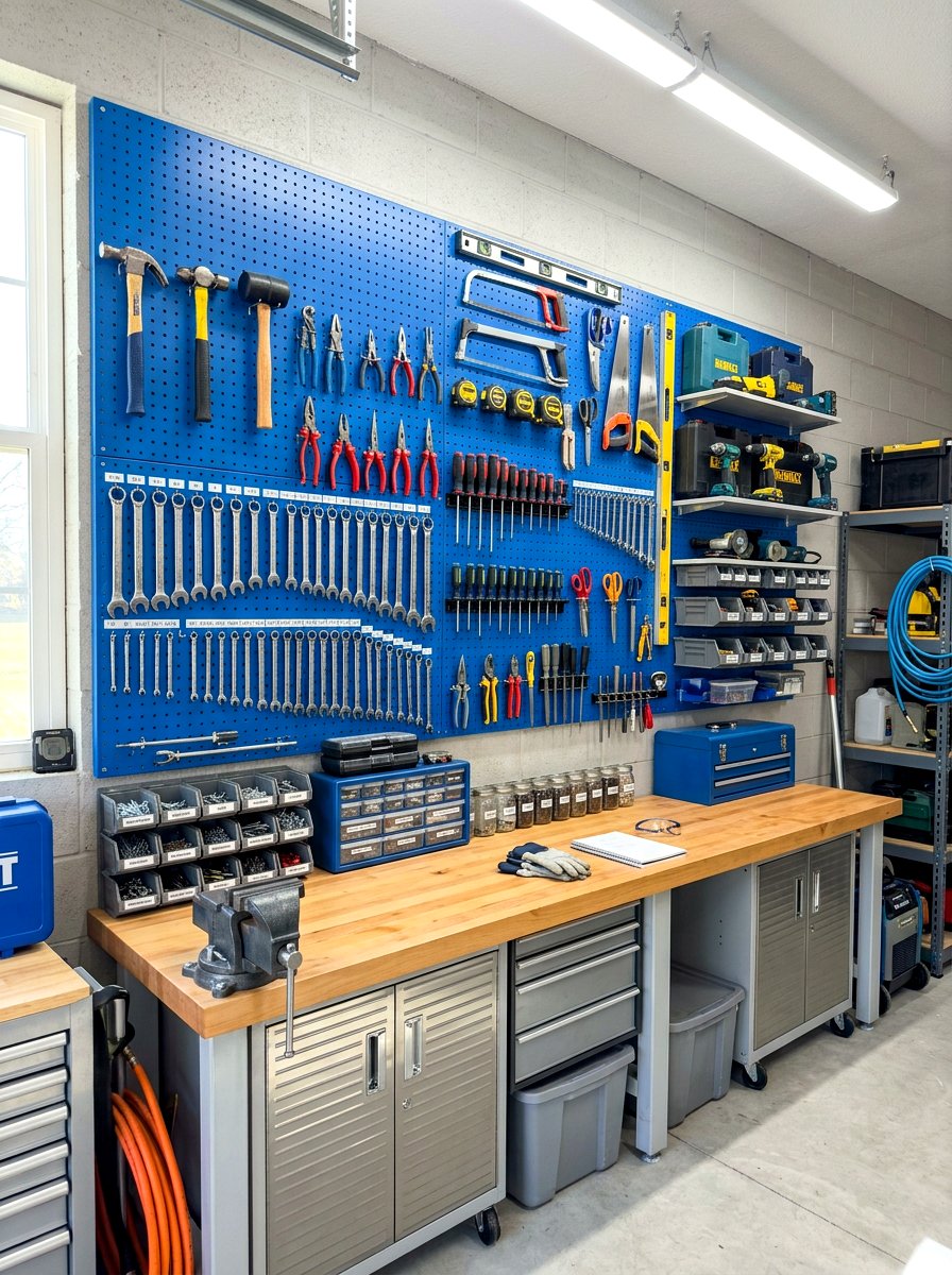 Pegboard Organizer - 30 garage workshop ideas