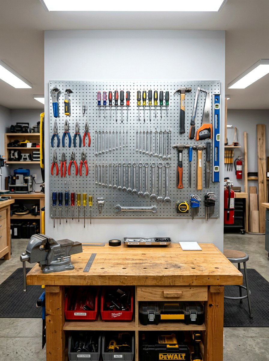 Pegboard Tool Organizer - 30 garage storage ideas