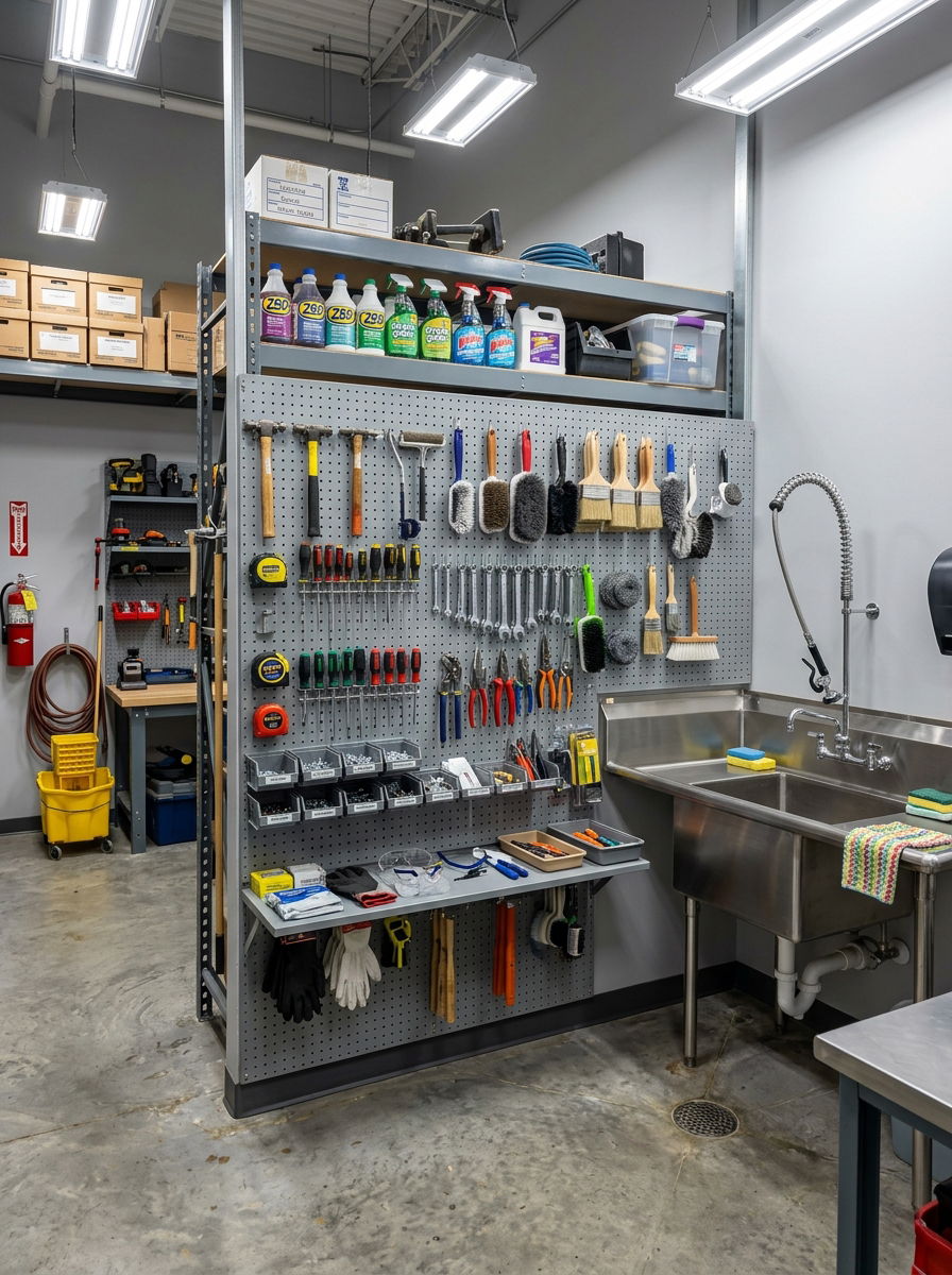 Pegboard Tool Utility Screen - 30 utility area screen ideas