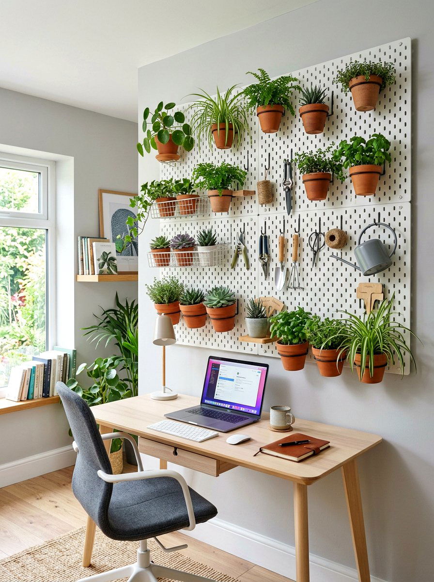 Pegboard Vertical Garden - 30 small vertical garden ideas