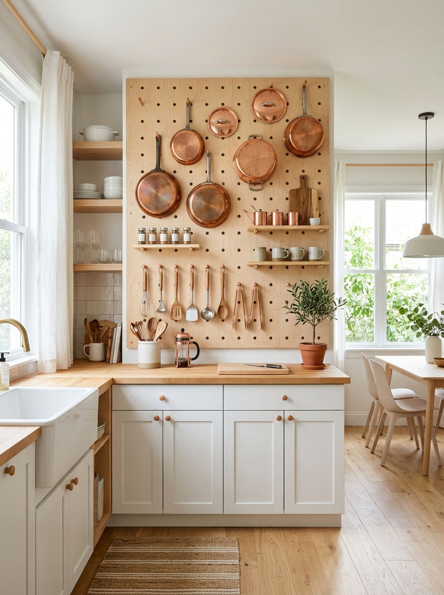 Pegboard Wall Small Kitchen - 30 small kitchen ideas