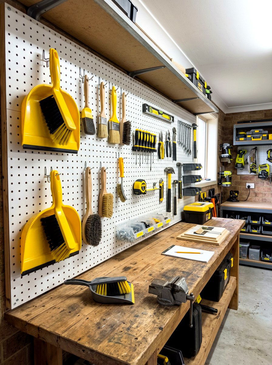 Pegboard wall organizer - 30 utility room ideas