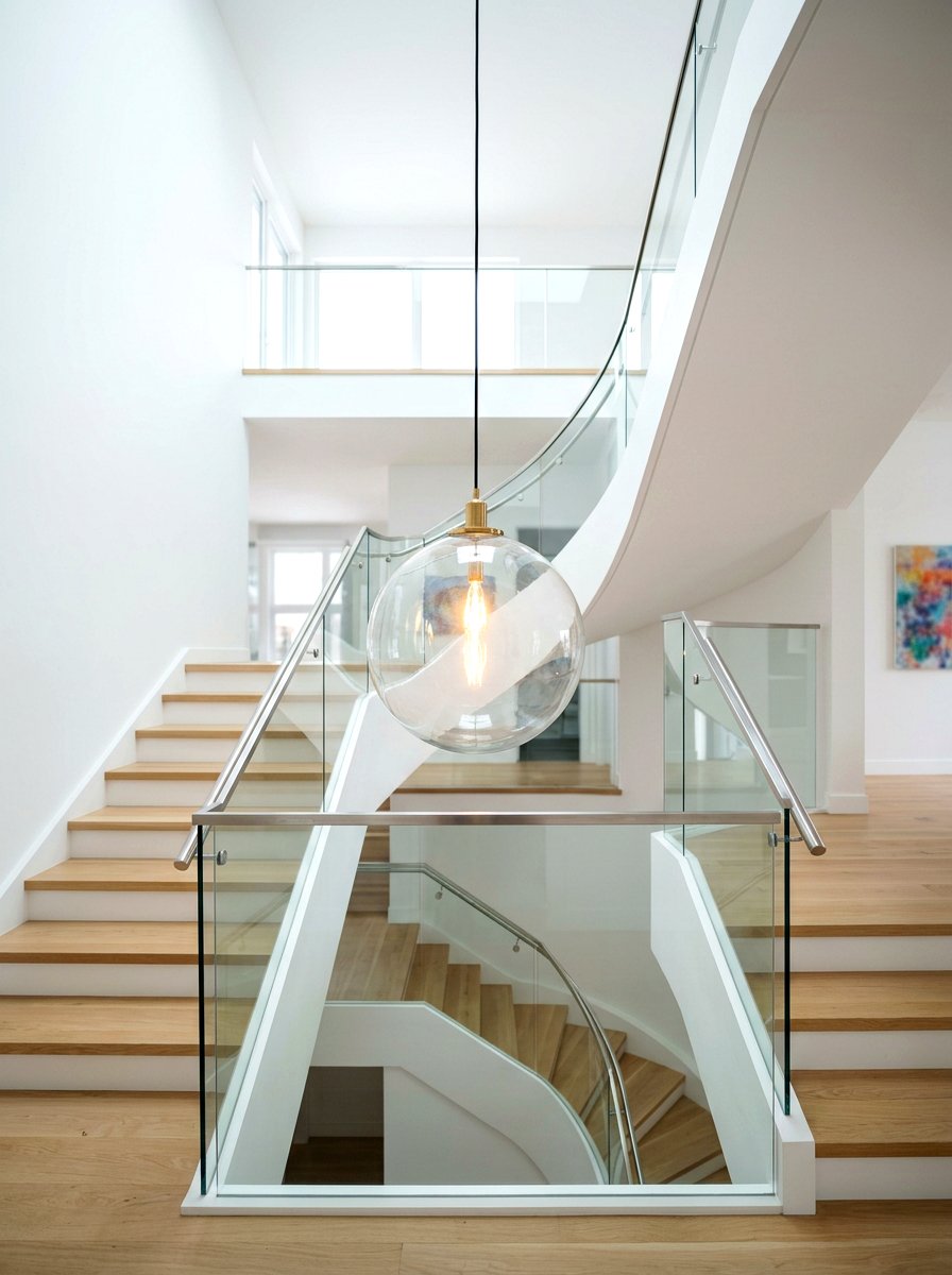 Pendant Light - 30 staircase decor ideas
