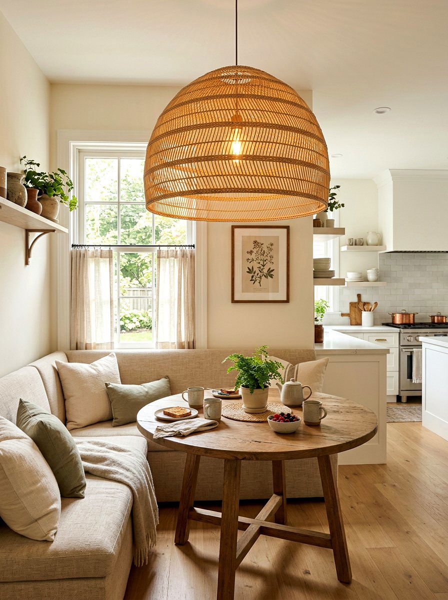 Pendant Light Breakfast Nook - 30 breakfast banquette kitchen ideas