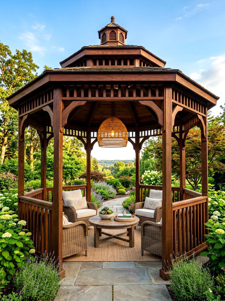 Pendant Light Gazebo - 30 gazebo lighting ideas