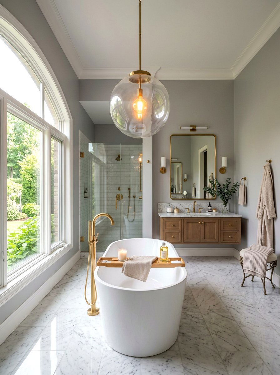 Pendant Lighting Bathroom - 30 dramatic bathroom ideas