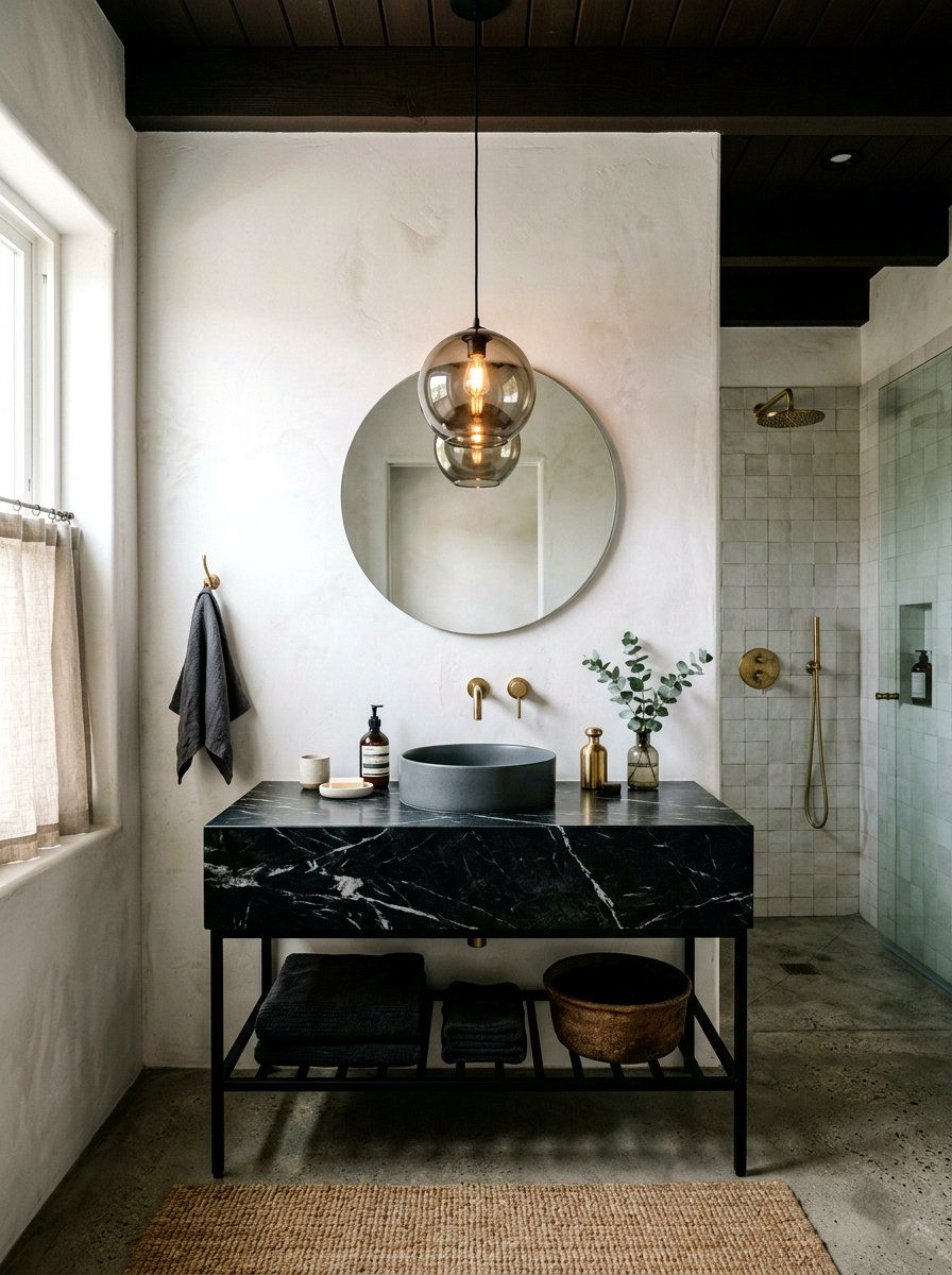 Pendant Sink Light - 30 vanity lighting ideas